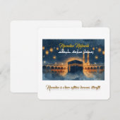 Custom Ramadan Mubarak Card – Personalized Arabic  Kaart (Voorkant / Achterkant)
