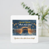 Custom Ramadan Mubarak Card – Personalized Arabic  Kaart (Staand voorkant)