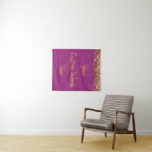 Custom Raspberry & Gold Birthday Party Photo Booth Wandkleed (In Situ (horizontaal))