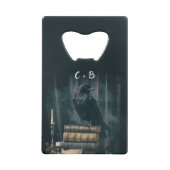 Custom Raven Halloween bruiloft gunst Creditkaart Flessenopener (Achterkant)