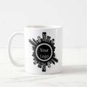 Custom Real Estate Agent Mug - Building Skyline Koffiemok (Links)