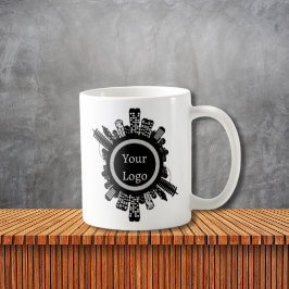 Custom Real Estate Agent Mug - Building Skyline Koffiemok