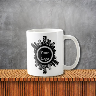 Custom Real Estate Agent Mug - Building Skyline Koffiemok