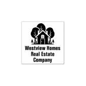 Custom Real Estate Company Forest House Rubberstempel (Afrduk)