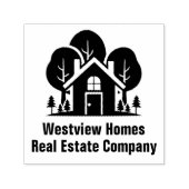 Custom Real Estate Company Forest House Zelfinktende Stempel (Design)