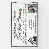 Custom Real Estate Company Logo Advertising Spandoek (Verticaal)