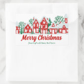 Custom Real Estate Company Merry Christmas Gift Rechthoekige Sticker (Tas)