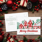 Custom Real Estate Company Merry Christmas Houses Feestdagenkaart