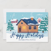 Custom Real Estate Company Prettige feestdagen Win Feestdagenkaart (Voorkant)