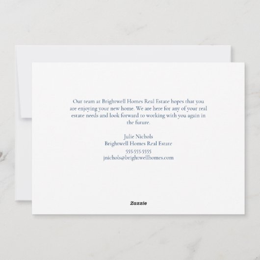 Custom Real Estate Company Prettige feestdagen Win Feestdagenkaart (Achterkant)