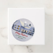 Custom Real Estate Company Winter Holiday Gift Bedankjes Labels (In situ)