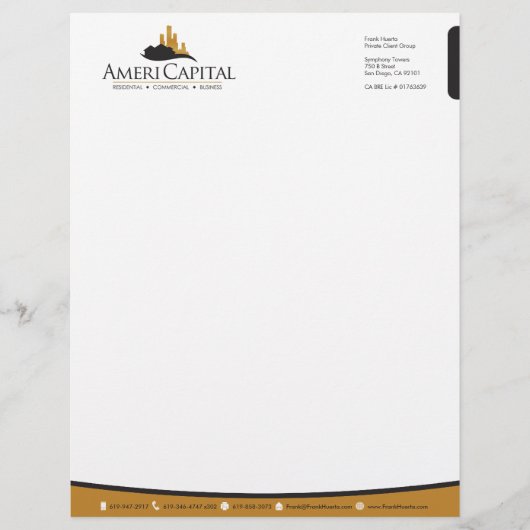 CUSTOM Real Estate Letterhead V3 Briefhoofd (Voorkant)