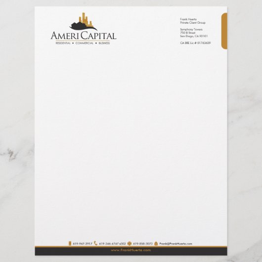 CUSTOM Real Estate Letterhead V5 Briefhoofd Ontwerp (Voorkant)