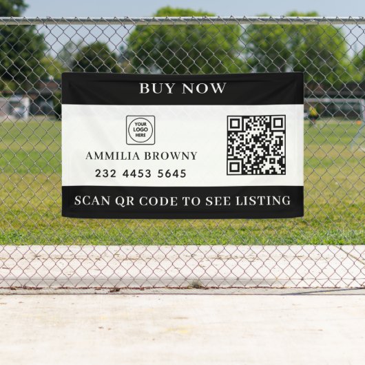 Custom Real Estate QR | For Sale Black White  Spandoek (Insitu)