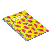 Custom Realistic Watermelon Slice Pattern Design Notitieboek (Rechterzijde)