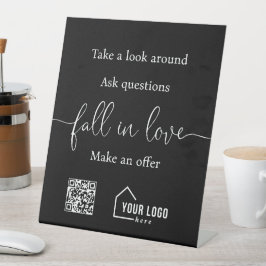 Custom Realtor Open House Reclamebord Met Voetstuk