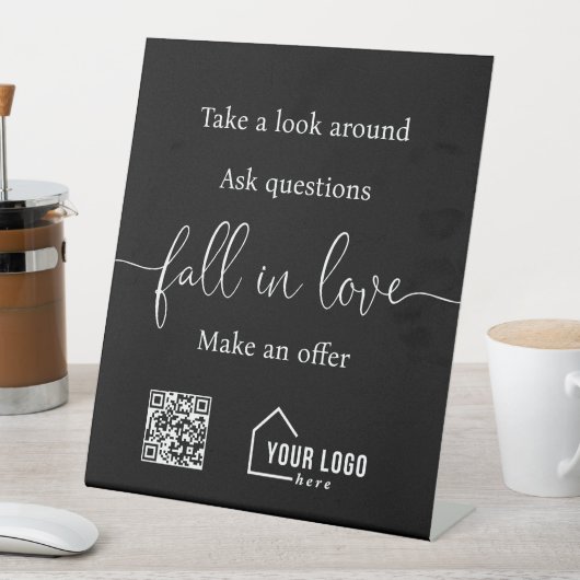 Custom Realtor Open House Reclamebord Met Voetstuk (Insitu)