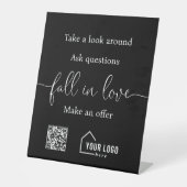 Custom Realtor Open House Reclamebord Met Voetstuk (Voorkant)