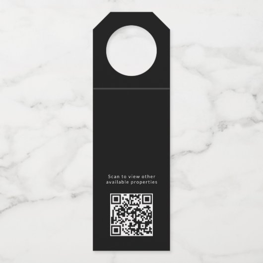 Custom Realtor Open Huis Fles Labels (Achterkant)