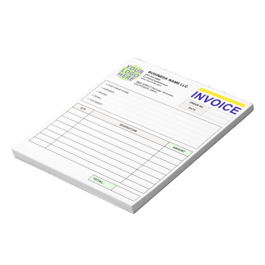 Custom Receipt Books | Logo, Sales Order Form Notitieblok (Linkerzijde)