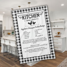 Custom Recept Zwart Wit Boerderij Buffalo Plaid