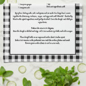 Custom Recept Zwart Wit Boerderij Buffalo Plaid Theedoek (Gevouwen)