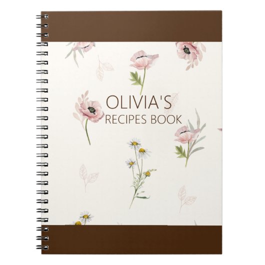 Custom recipe book, Personalized Recipe journal Notitieboek (Voorkant)