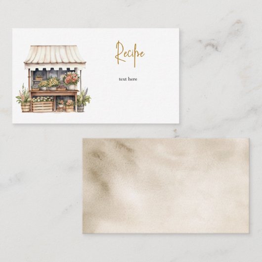 CUSTOM RECIPE BUSINESS CARD VISITEKAARTJE (Voorkant / Achterkant)