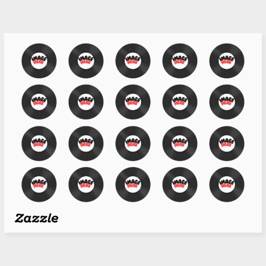 Custom Record Personalize Ronde Sticker (Vel)