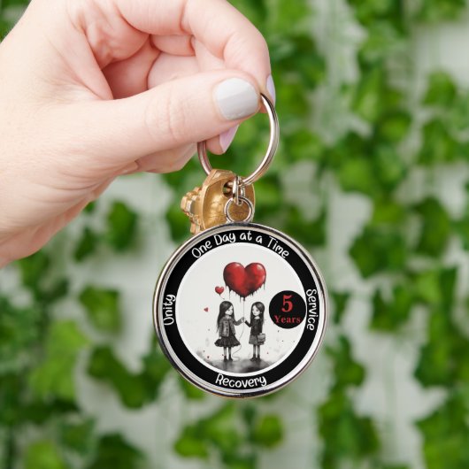 Custom Recovery Milestone Gift Sleutelhanger (Hand)