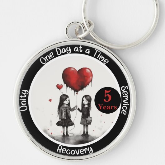 Custom Recovery Milestone Gift Sleutelhanger (Voorkant)