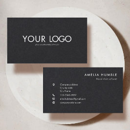 Custom Rectangular Logo Business card template Visitekaartje