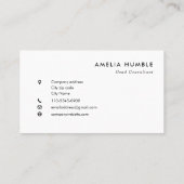 Custom Rectangular Logo Business card template Visitekaartje (Achterkant)