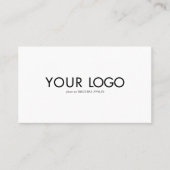 Custom Rectangular Logo Business card template Visitekaartje (Voorkant)