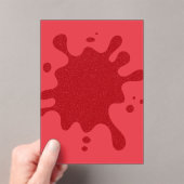 Custom Red Acrylic Invitation – Bold Splash Design Acryl Uitnodigingen (Insitu (Draagbaar))