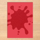 Custom Red Acrylic Invitation – Bold Splash Design Acryl Uitnodigingen (Voorkant)