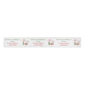 Custom Red and Green MERRY AND BRIGHT Christmas Grosgrain Lint (Voorkant)