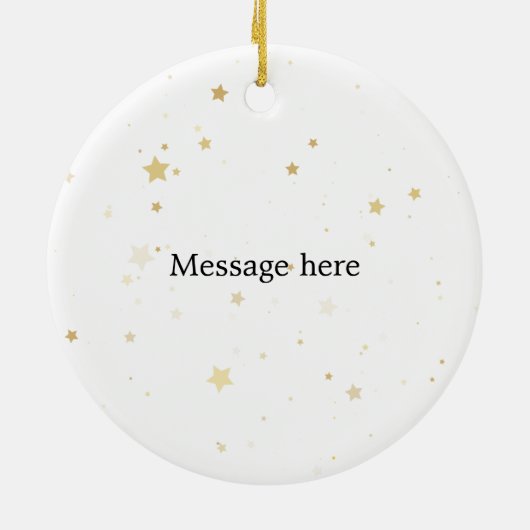 Custom Red Bow First Christmas Ornament (Achterkant)