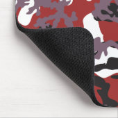 Custom Red Camo Mousepad Muismat (Hoek)