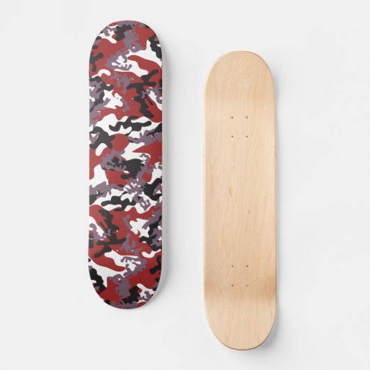 Custom Red Camo Skateboard (Voorkant)