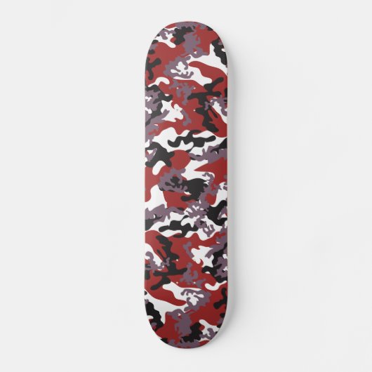 Custom Red Camo Skateboard (Voorkant)