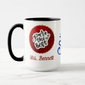 Custom Red Christmas Je bent de beste leraar Mok (Links)