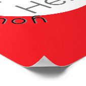 Custom Red Circle Photo Poster – Afbeelding en tek (Hoek)