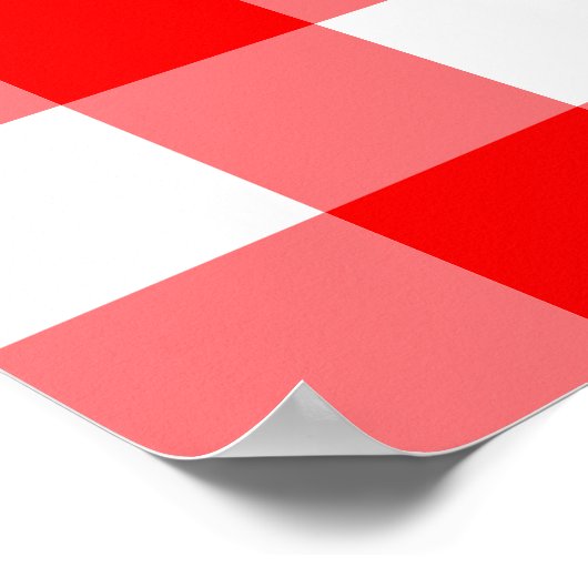 Custom Red Gingham Buffalo Check Kitchen Poster (Hoek)