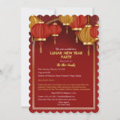 Custom Red Happy Chinees nieuwjaarsfeest Kaart (Voorkant)
