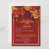 Custom Red Happy Chinees nieuwjaarsfeest Kaart (Voorkant)