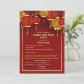 Custom Red Happy Chinees nieuwjaarsfeest Kaart (Staand voorkant)