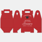 Custom Red High School Alumni Reunion Party Bedankdoosjes (Ongevouwen)