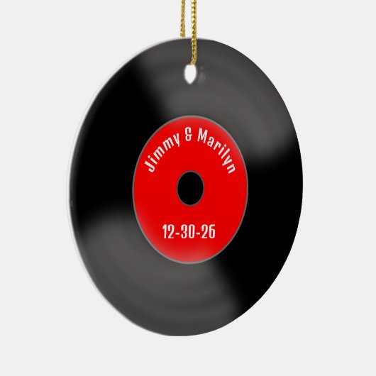 Custom Red Marriage Record Ornament  (Rechts)