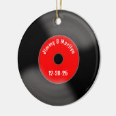 Custom Red Marriage Record Ornament  (Links)